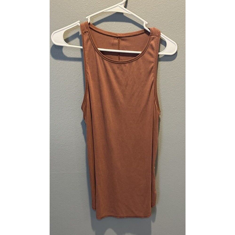 Nike Women's Orange Ribbed Tank Top Dri Fit Size M
